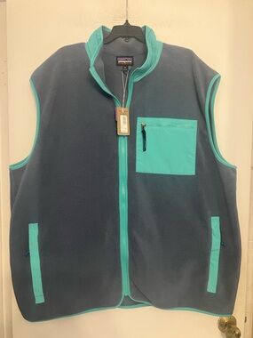 Patagonia NWT synchilla fleece vest  100% recycled materials 3X